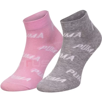 Шкарпетки жіночі-чоловічі Puma Unisex BWT Quarter (2-pack) сіро-рожевого кольору