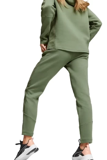 Спортивні штани жіночі Puma Evostripe High-Waist Pants евкаліптового кольору
