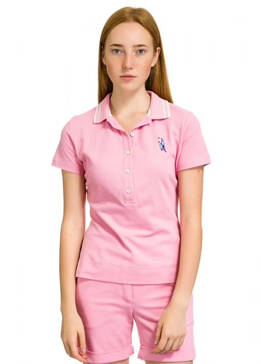 Футболка Поло жіноча FRND For Friends Serena рожевого кольору (2611025)