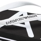 Шлепанцы EA7 Emporio Armani черно-белого цвета