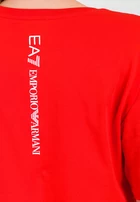 Футболка женская из джерси EA7 Emporio Armani красного цвета