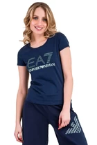 Футболка женская из джерси EA7 Emporio Armani темно-синего цвета (3HTT01 TJ29Z 15)