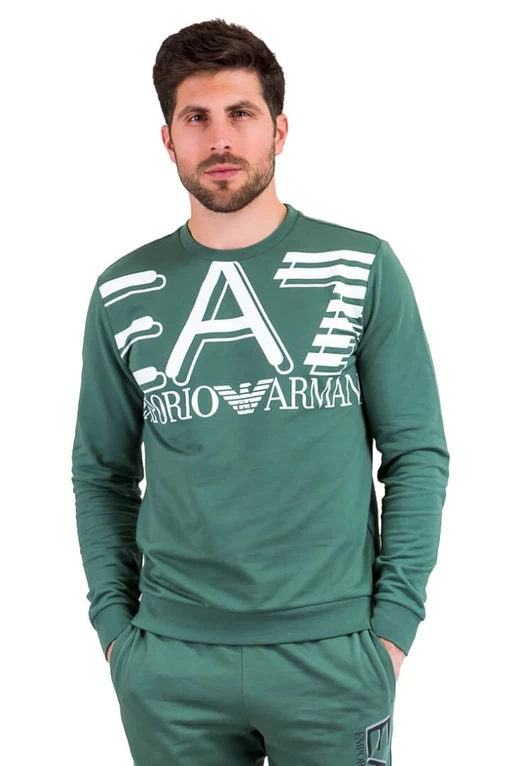 Толстовка мужская EA7 Emporio Armani зеленого цвета