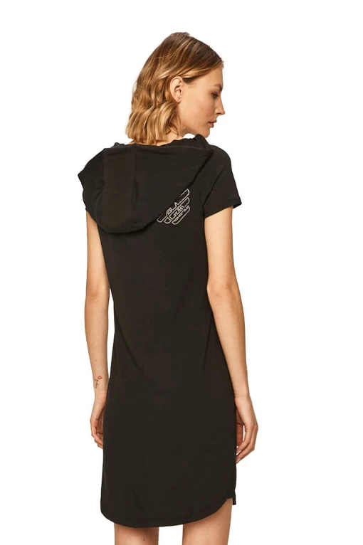 Платье женское трикотажное черного цвета EA7 Emporio Armani