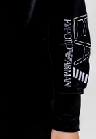 Кофта женская спортивная Emporio Armani EA7 черного цвета