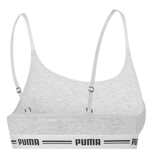Топ женский Puma Iconic Women's Casual Bralette серого цвета