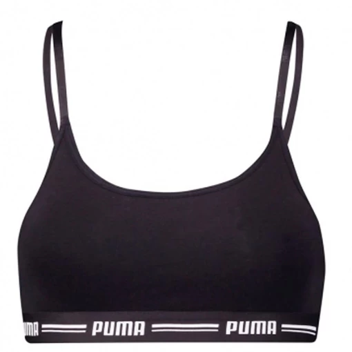 Топ женский Puma Iconic Women's Casual Bralette черного цвета