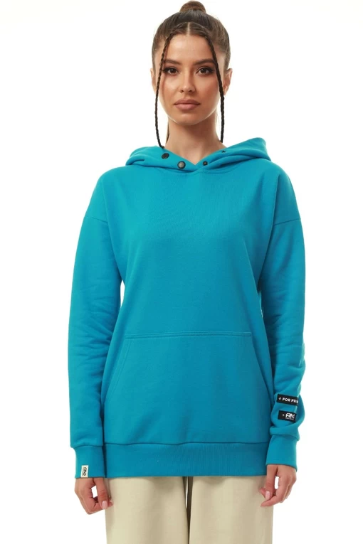 Худи женское FRND For Friends Brook fleece hoodie аква цвета