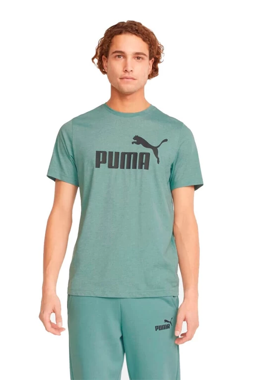 Футболка Puma ESS Heather Tee блакитного кольору
