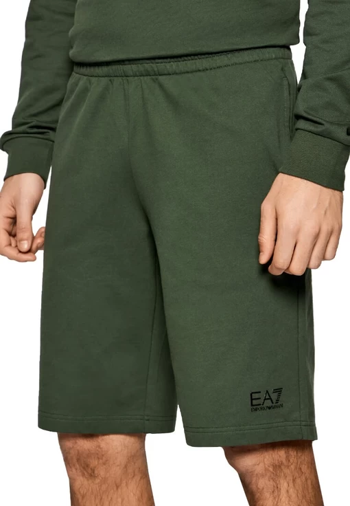 Шорты мужские EA7 Emporio Armani темно-зеленого цвета