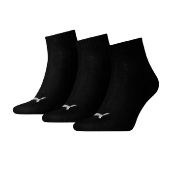 Шкарпетки чоловічі-жіночі Puma Unisex Quarter Plain 3P чорного кольору