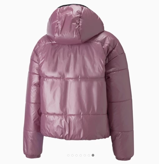 Куртка женская Puma Classics Shiny Padded Jacket розового цвета