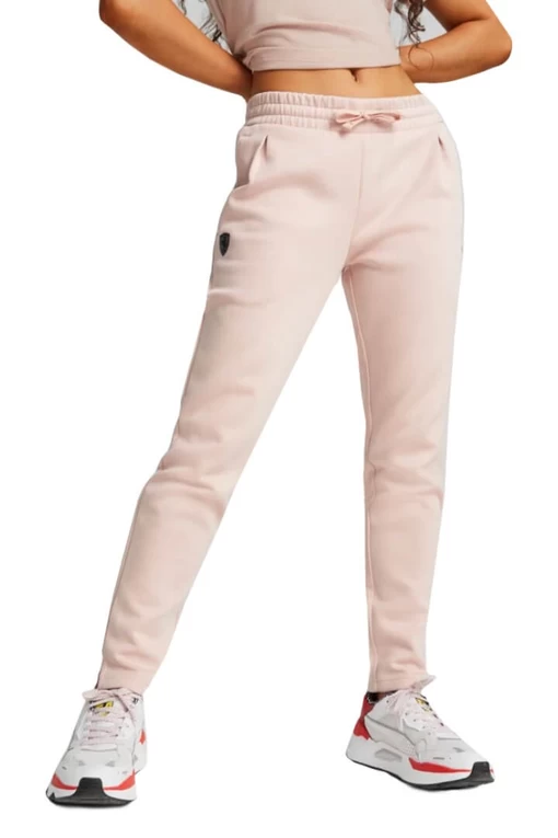 Спортивные штаны женские Puma Ferrari Style Sweat pnts Wmn розового цвета