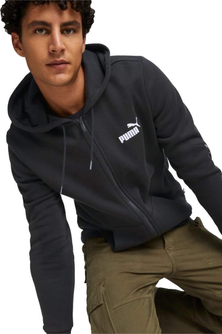 Puma men's essential discount full zip hoodie