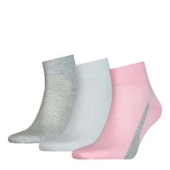 Шкарпетки жіночі-чоловічі Unisex Lifestyle Quarter Socks 3pack базового рожевого кольору