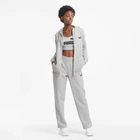 Толстовка женская Puma ESS Full-Zip Hoodie светло-серого цвета
