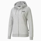 Толстовка женская Puma ESS Full-Zip Hoodie светло-серого цвета