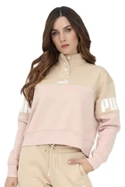 Худи женское Puma Power Colorblock Crew сандалового цвета