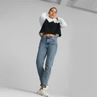 Худи женское Puma Power Tape Hoodie бело-черного цвета