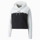 Худи женское Puma Power Tape Hoodie бело-черного цвета