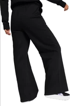 Спортивные штаны женские Puma ESS+ Embroidery Wide Pants черного цвета