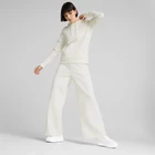 Спортивные штаны женские Puma ESS+ Embroidery Wide Pants белого цвета