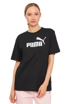 Футболка женская Puma ESS Logo Boyfriend Tee черного цвета