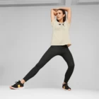 Леггинсы женские Puma EVOSTRIPE High-Waist Tights черно-бежевого цвета
