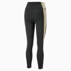 Леггинсы женские Puma EVOSTRIPE High-Waist Tights черно-бежевого цвета