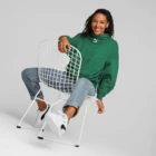 Худи женское Puma Classics Oversized Hoodie зеленого цвета