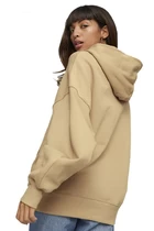 Худи женское Puma Classics Oversized Hoodie песочного цвета