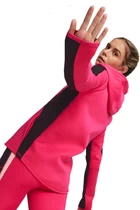 Худі жіноче Puma EVOSTRIPE Full-Zip Hoodie малинового кольору