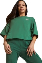 Футболка жіноча Puma CLASSICS Oversized Tee зеленого кольору
