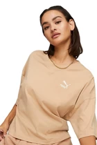 Футболка женская Puma CLASSICS Oversized Tee бежевого цвета