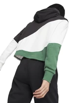 Худи женское Puma POWER Cat Hoodie черно-бело-зеленого цвета