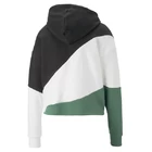 Худи женское Puma POWER Cat Hoodie черно-бело-зеленого цвета