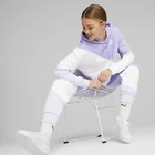 Худи женское Puma POWER Cat Hoodie сиренево-белого цвета