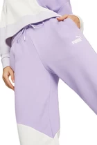 Спортивные штаны женские Puma POWER Cat Pants сиренево-белого цвета