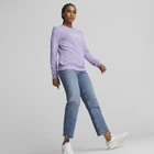 Свитшот женский Puma ESS Elevated Crew сиреневого цвета
