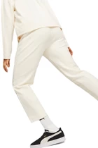 Спортивные штаны женские Puma T7 High Waist Pants молочного цвета