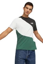 Футболка чоловіча Puma POWER Cat Tee чорно-біло-зеленого кольору