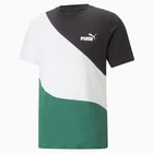 Футболка чоловіча Puma POWER Cat Tee чорно-біло-зеленого кольору