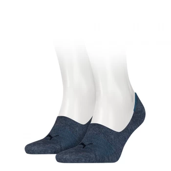 Шкарпетки чоловічі-жіночі Puma FOOTIE 2P UNISEX (2 пари) синього кольору