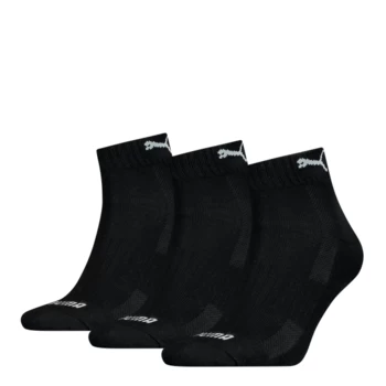 Шкарпетки чоловічі-жіночі Puma CUSHIONED QUARTER 3P UN чорного кольору