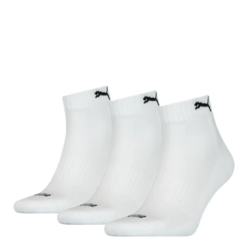 Шкарпетки чоловічі-жіночі Puma CUSHIONED QUARTER 3P UN білого кольору