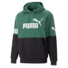 Толстовка чоловіча Puma POWER Colorblock Hoodie зелено-чорного кольору