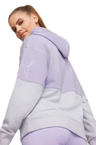 Толстовка женская Puma POWER Colorblock Hoodie сиреневого цвета