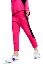 Спортивные штаны женские Puma EVOSTRIPE High-Waist Pants малинового цвета