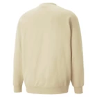 Свитшот мужской Puma CLASSICS V-Collar Sweat молочного цвета