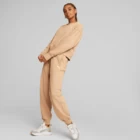 Толстовка женская Puma HER Crew бежевого цвета